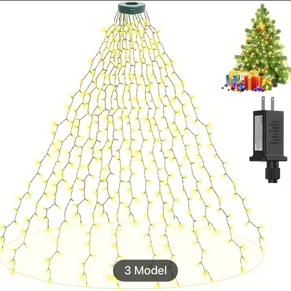 New 420 LED Christmas Tree String Lights - 82 Inches, 17 Strands, Warm White